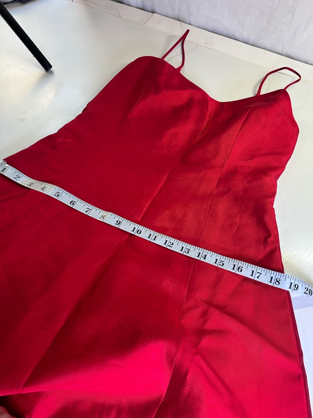 NWT Vintage Lauren Ralph Lauren Red Silk Formal Evening Gown Prom Dress Size 8 - Picture 14 of 16